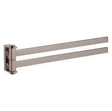 Double towel hanger - metal grey POLISHED 
