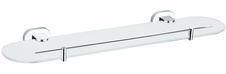 Glass shelf 500 mm chrome/white 