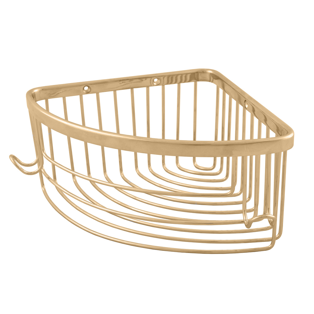 Corner soap dish wire Bathroom accessory COLORADO GOLD POLISHED
