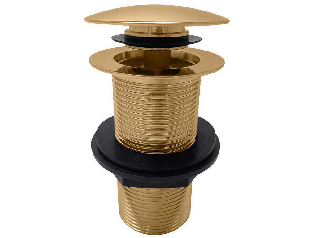 Basin pop-up waste  CLICK-CLACK without overflow GOLD BRUSHED