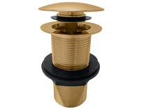 Basin pop-up waste  CLICK-CLACK without overflow GOLD BRUSHED
