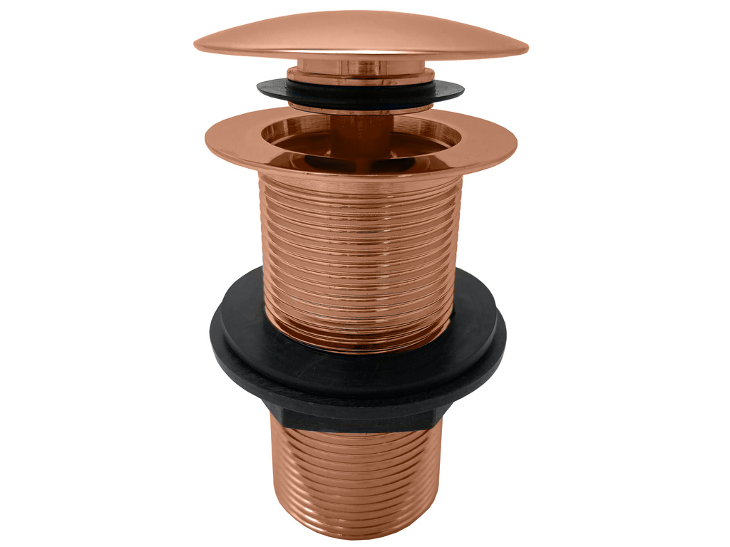 Basin pop-up waste  CLICK-CLACK without overflow ROSE GOLD BRUSHED