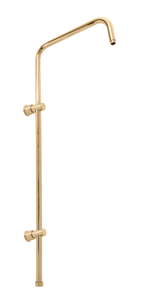 Shower bar for mixers with head and hand shower GOLD POLISHED