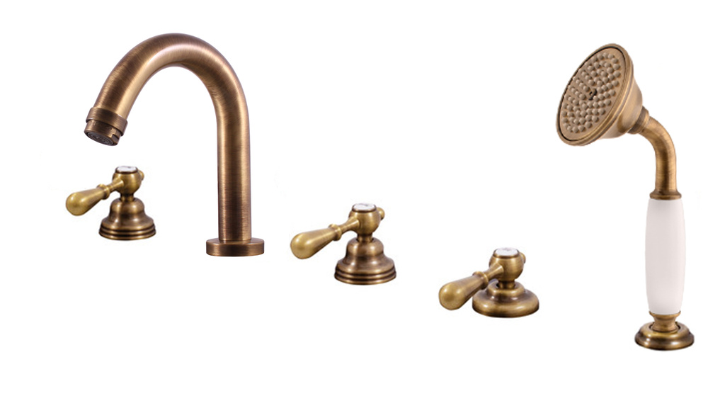 Bath mixer MORAVA RETRO bronze
