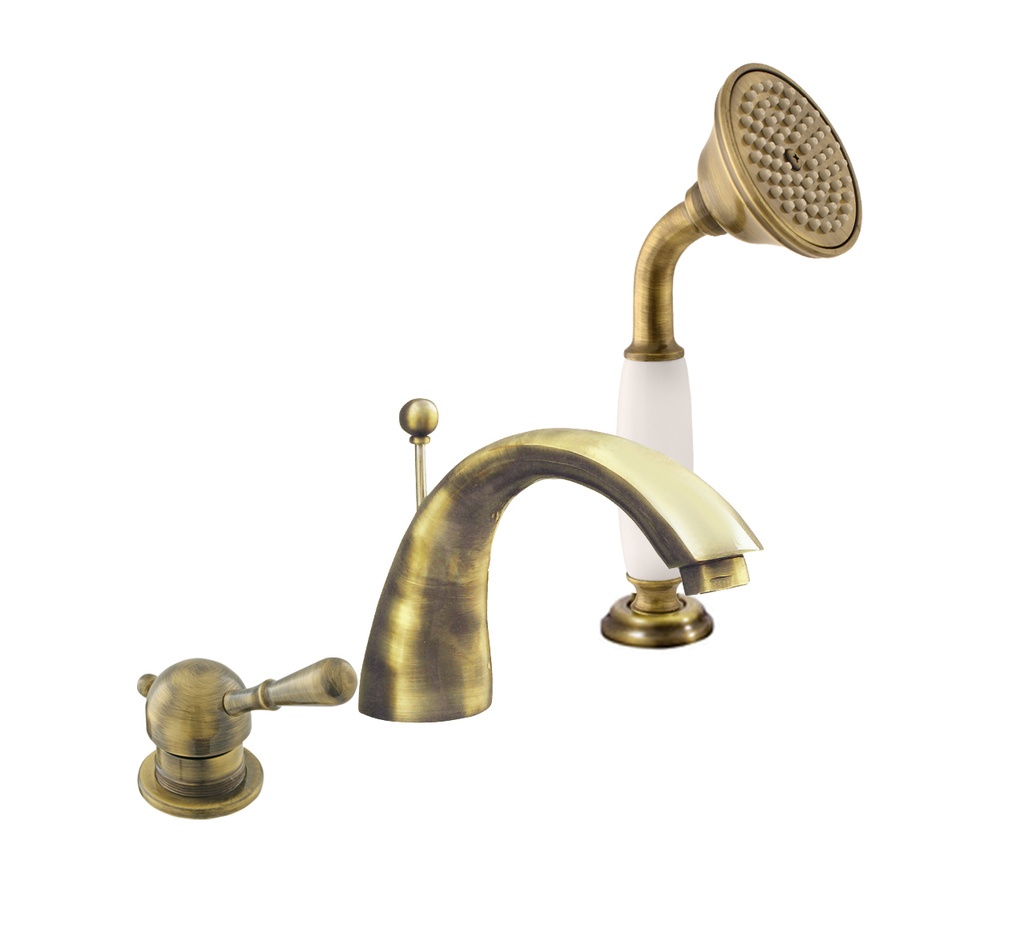 Bath lever mixer LABE - Bronze - 3 hole