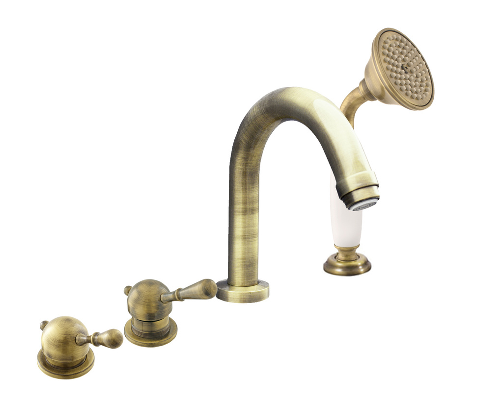 Bath lever mixer LABE - Bronze - 4 hole