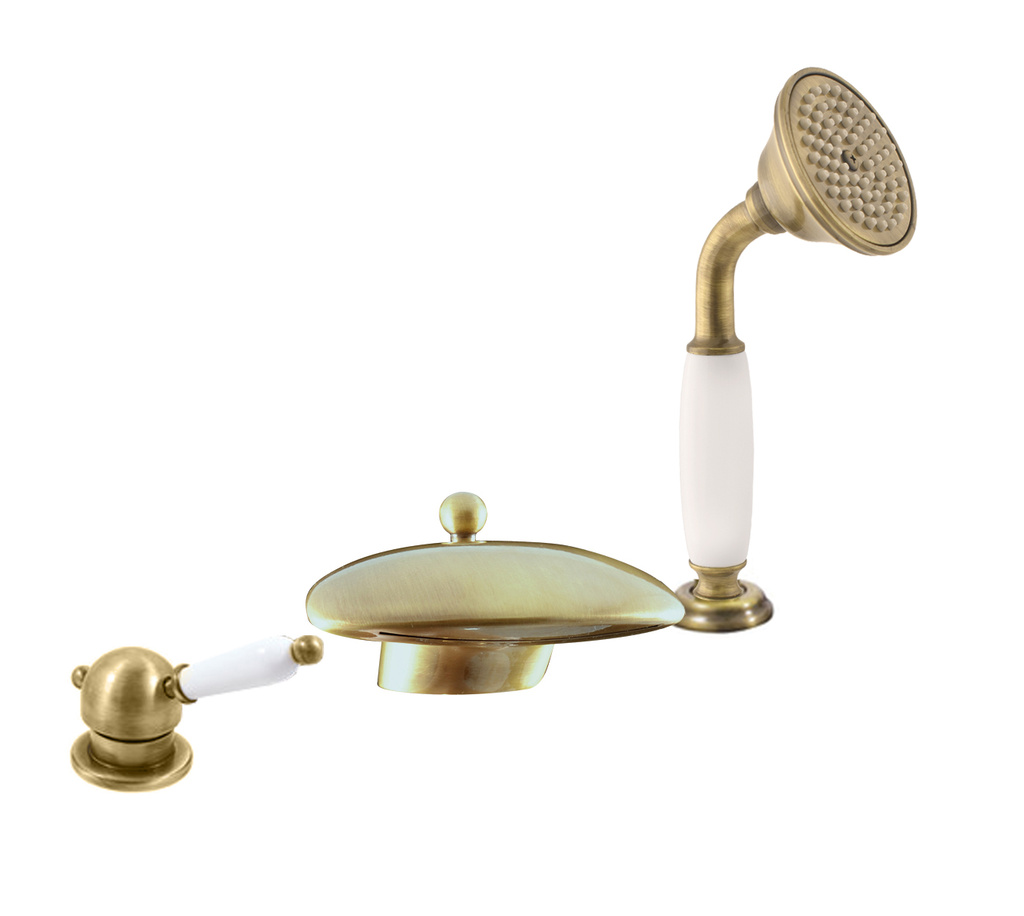 Bath lever mixer LABE - BRASS - 3 hole