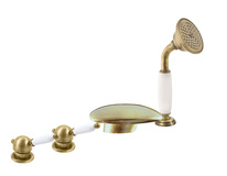 Bath lever mixer LABE - BRASS - 4 hole