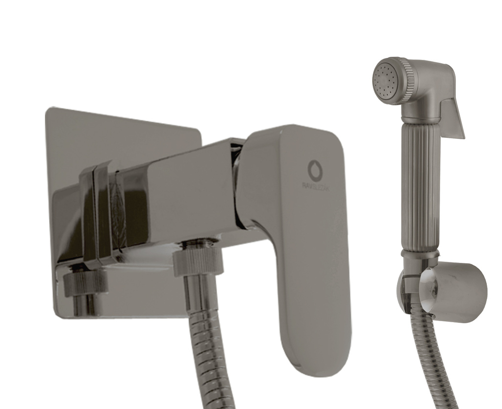 Bidet lever mixer YUKON METAL GREY BRUSHED