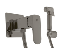 Bidet lever mixer YUKON METAL GREY BRUSHED