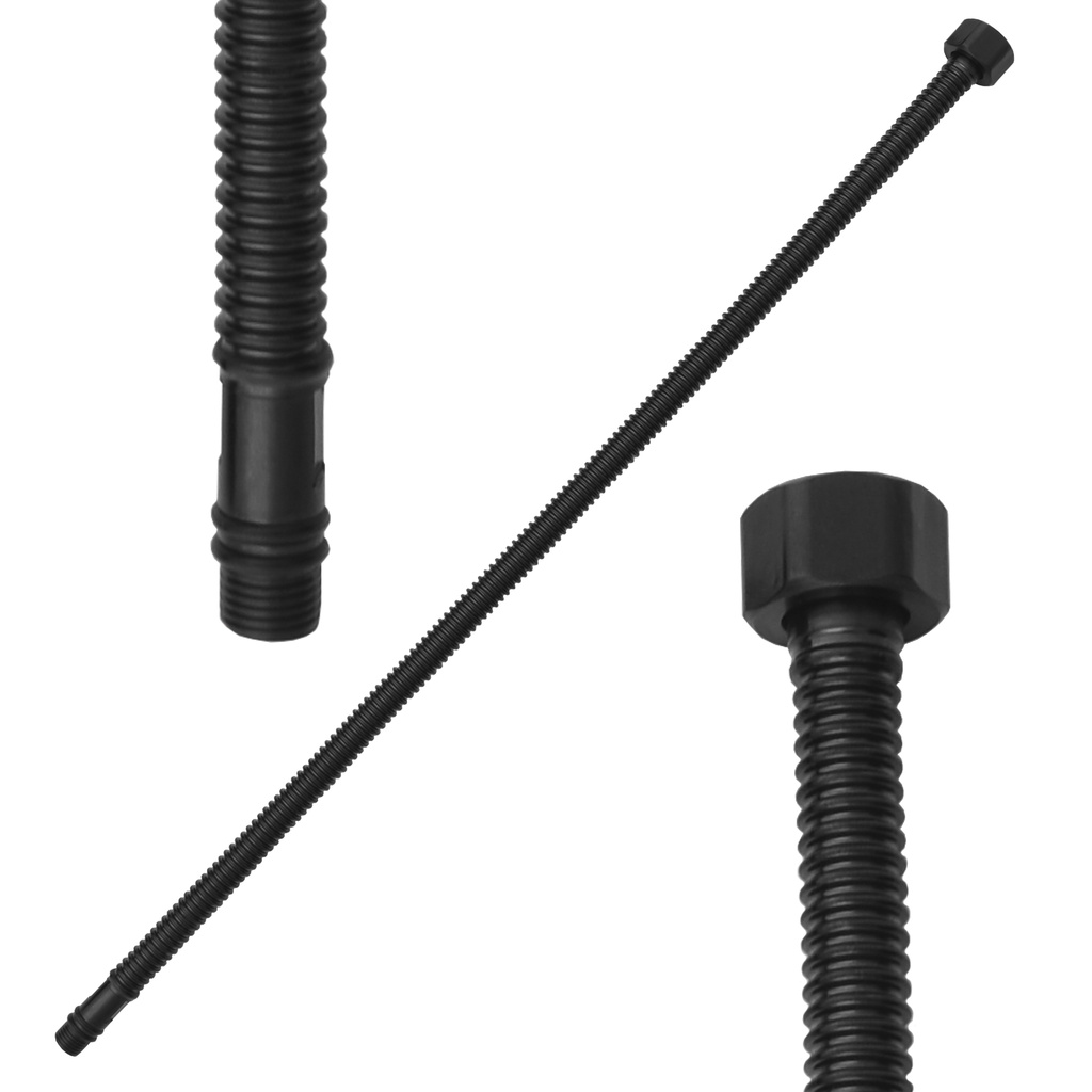 Flexi hose (metal bellows) M10x1 G 1/2'' 35 cm BLACK MATT