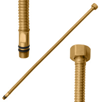 Flexi hose (metal bellows) M10x1 G 3/8'' 40 cm GOLD BRUSHED