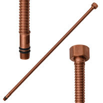 Flexi hose (metal bellows) M10x1 G 3/8'' 40 cm ROSE GOLD BRUSHED
