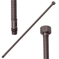 Flexi hose (metal bellows) M10x1 G 3/8'' 40 cm METAL GREY BRUSHED