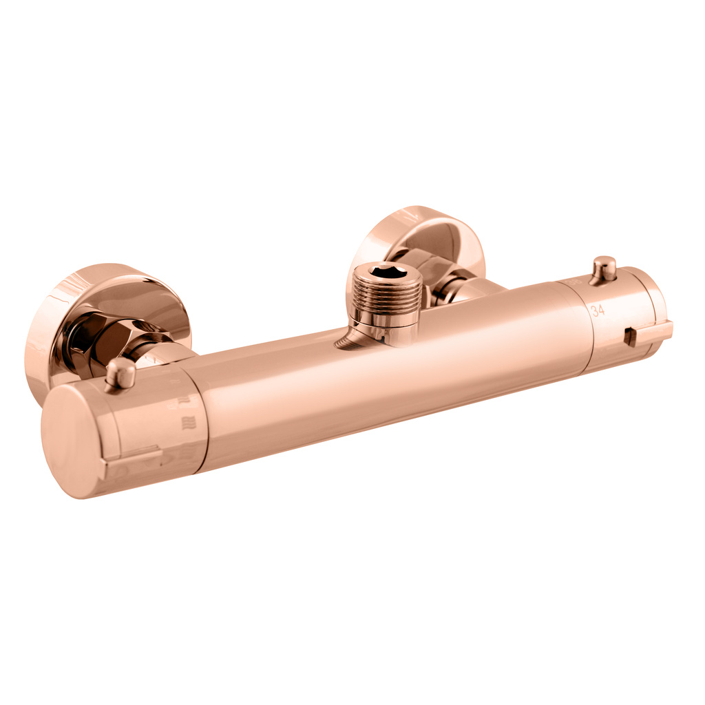 Shower mixer THERMOSTATIC ROSE GOLD POLISHED
