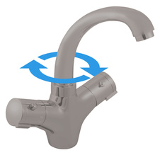 THERMOSTATIC METAL GREY POLISHED