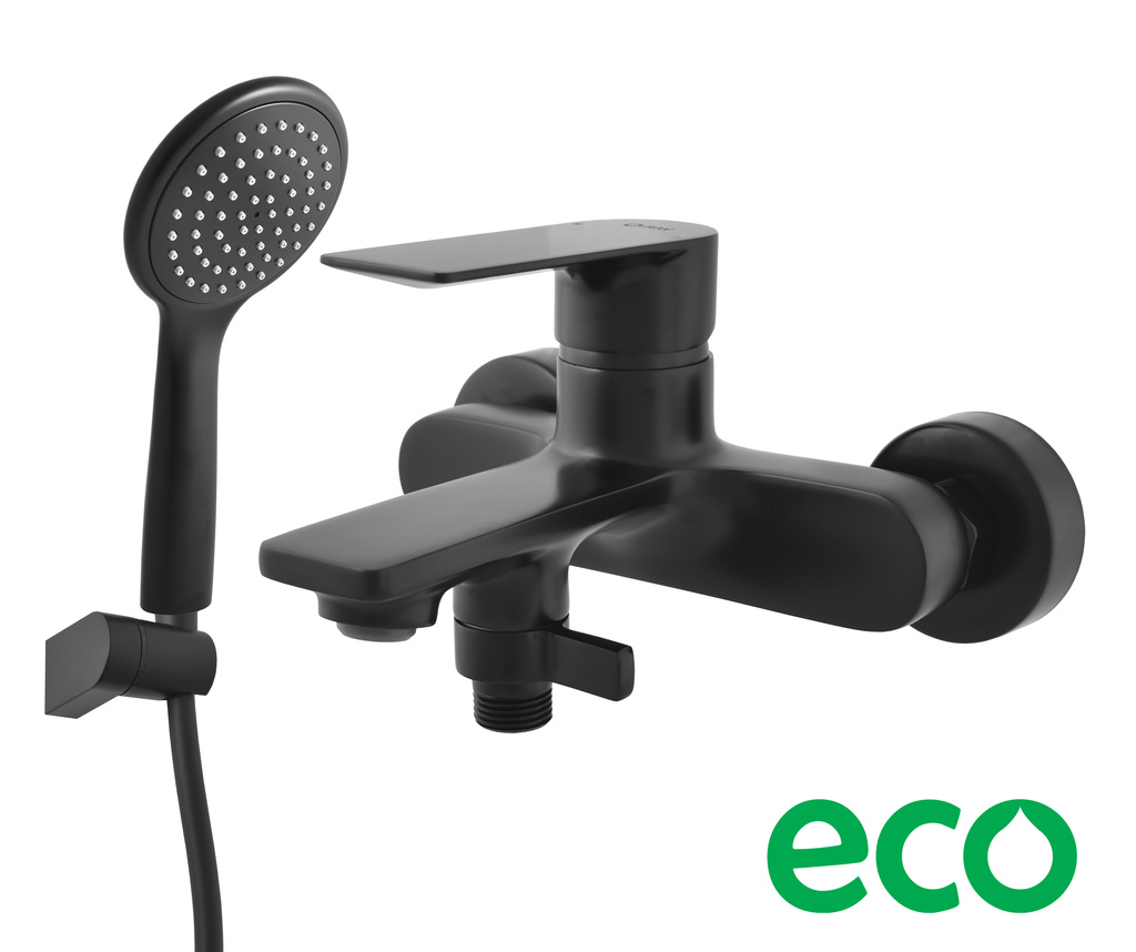 Bath lever mixer NIL BLACK MATT