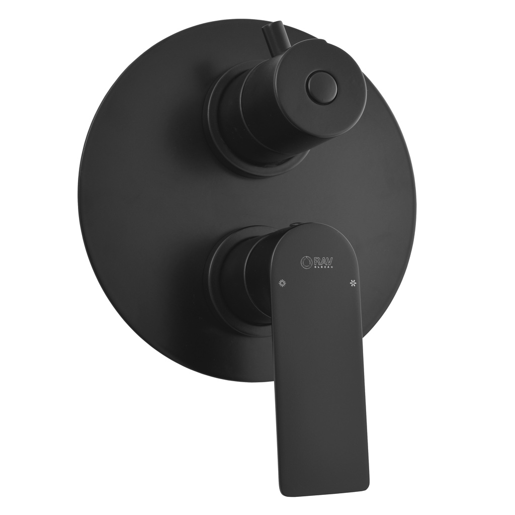 Built-in 3-jets shower lever mixer NIL BLACK MATT
