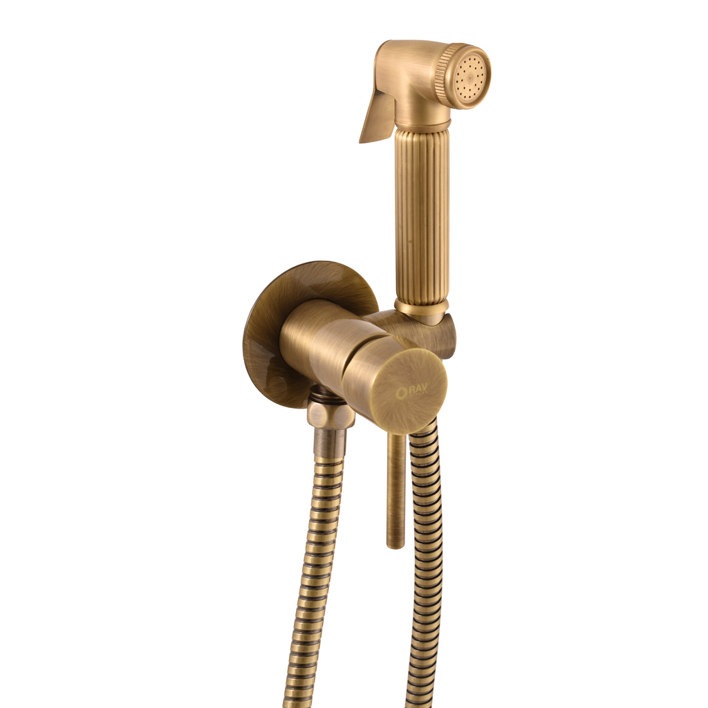 Built-in bidet lever mixer with shower SEINA BRONZE