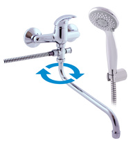 Bath-shower lever mixer SAZAVA