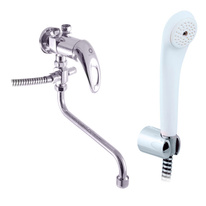 Wall-mounted washbasin / bath mixer for low-pressure heaters CHROME