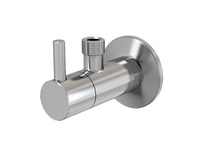 Angle valve with ceramic headwork and filter 1/2 '' - 1/2 '', Chrome