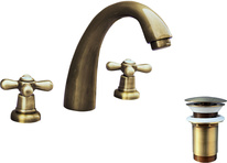 Basin lever mixer MORAVA RETRO bronze